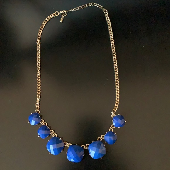 Francesca's Collections Jewelry - Francesca’s blue necklace with gold chain